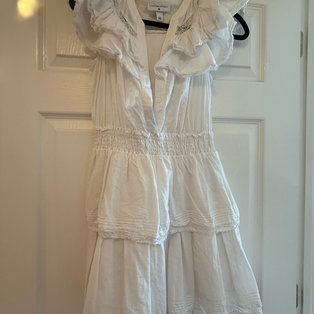 Love Shack Fancy X Target White Ruffled Dress